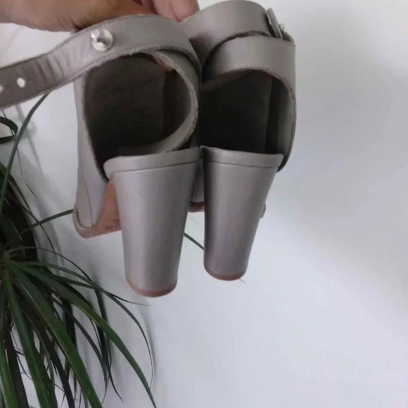 Vince High  Heeled Sling back Mule Shoe with Ankle Strap - Picture 5 of 10